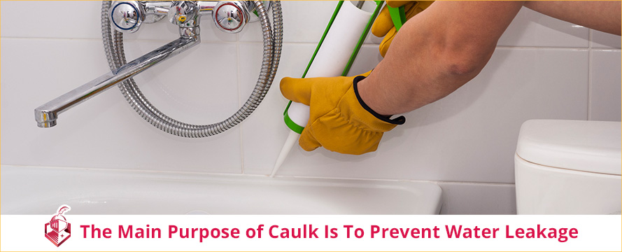 Picture of a Professional Caulking a Bathroom's Joint