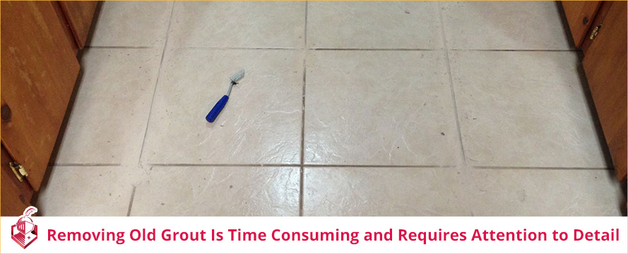 Picture of Grout Scraper on Tile Floor