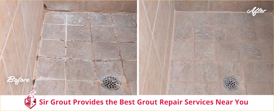 Prior to WFY Development Projects 1's Service, This Shower Had Cracked Grout and Now It's Restored Like New