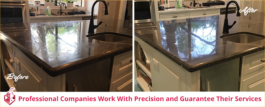 Before and After of Stone Countertop Sealed by WFY Development Projects 1 Professionals Who Work With Precision