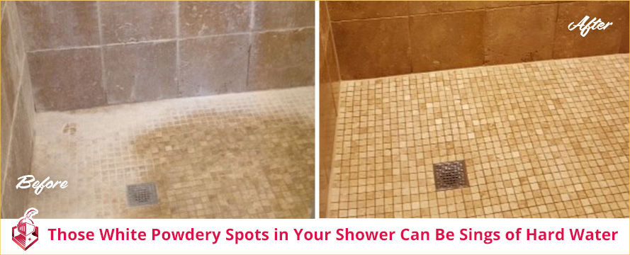 Those White Powdery Spots in Your Shower Can Be Signs of Hard Water